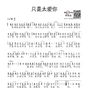 只是太爱你_通俗唱法乐谱_词曲:张敬轩 张敬轩 Johnny Yim