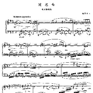 随想曲 钢琴谱 储望华