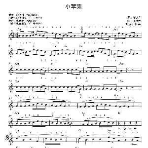 电子琴谱 | 小苹果 王太利 王太利