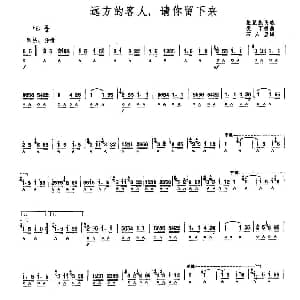 口琴谱 | 远方的客人请你留下来 石人望编曲