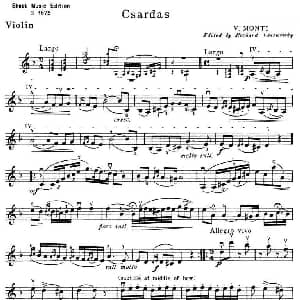 小提琴谱 | 查尔达斯舞曲 小提琴谱