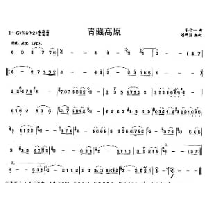 笛子谱 | 青藏高原 张千一