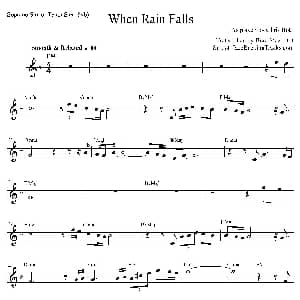 萨克斯谱 | When Rain Falls 次中音萨克斯