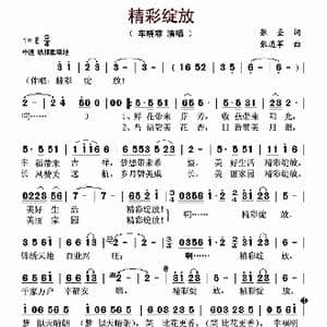 精彩绽放_歌曲简谱_词曲:张圣 张道军