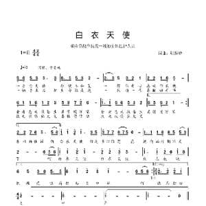 白衣天使_歌曲简谱_词曲:张锐锋 张锐锋