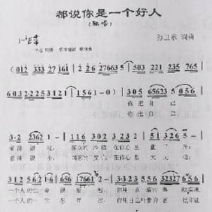 都说你是一个好人_歌曲简谱_词曲:孙卫东 孙卫东