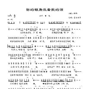 你的眼角流着我的泪_歌谱投稿_词曲:阿郎 阿郎
