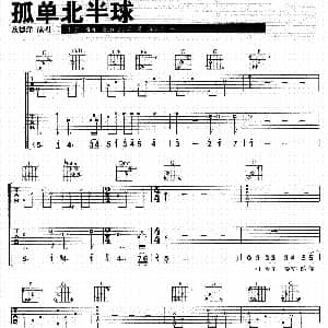 孤单北半球 吉他谱