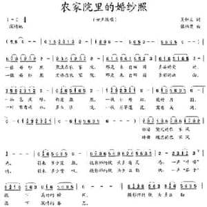 农家院里的婚纱照_民歌简谱_词曲:吴钟文 张伟英