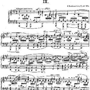 拉赫玛尼诺夫 钢琴前奏曲20 A大调 Op.32 No.9 钢琴谱 拉赫玛尼诺夫