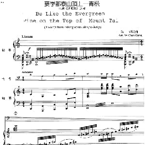 要学那泰山顶上一青松 京剧 沙家浜 选段 长号 钢琴伴奏 陈钢编曲