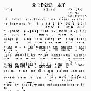 爱上你就是一辈子_歌曲简谱_词曲:龙飞凤 喻嘉