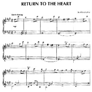 Return To The Heart 钢琴谱 大卫.蓝兹