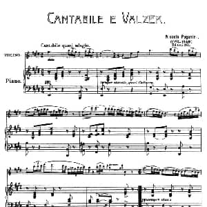 小提琴谱 | CANTABILE E VALZER 钢琴伴奏小提琴谱