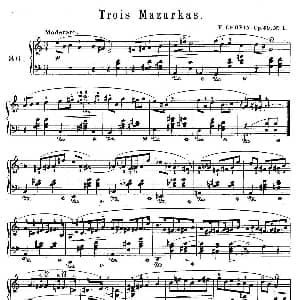 Trois Mazurkas Op.59 钢琴谱 肖邦 chopin