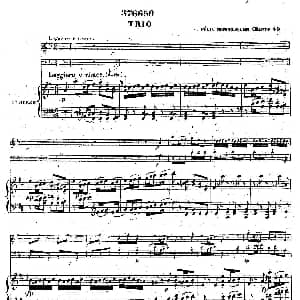 Piano Trio No.1 in d Minor Op.49 钢琴谱 德 巴托尔迪 门德尔松