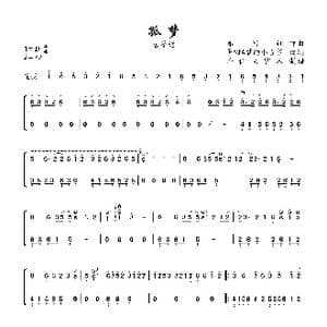 孤梦_歌曲简谱_词曲:张畅 郑国锋