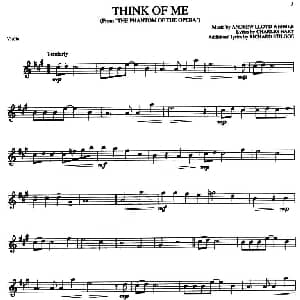 小提琴谱 | THINK OF ME
