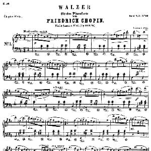 b小调圆舞曲Op.69 2 钢琴谱 肖邦