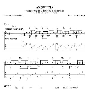 tommy emmanuel angelina 吉他谱 tommy emmanuel
