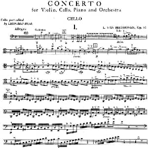 C大调小提琴协奏曲 Op.56 大提琴分谱 贝多芬