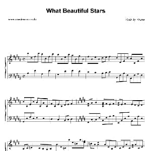 what beautiful stars 钢琴谱
