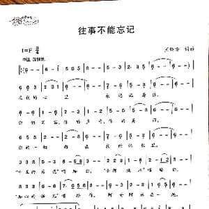 往事不能忘记_歌曲简谱_词曲:王焕升 王焕升