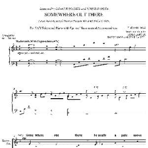 SOMEWHERE OUT THERE合唱谱_歌曲简谱