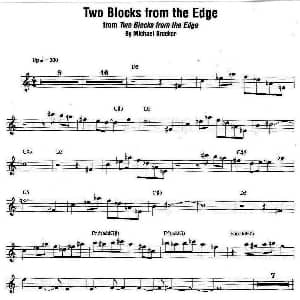 萨克斯谱 | wo Blocks from the Edge