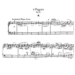 Four Fugues Op 72 钢琴谱 罗伯特 舒曼