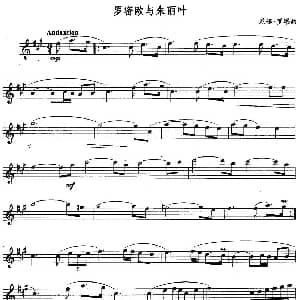 长笛曲谱 | 罗密欧与朱丽叶