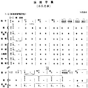 油田早晨 乐队总谱 王铁锤