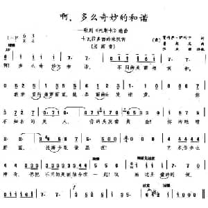 啊,多么奇妙的和谐_外国歌谱