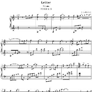 Letter 钢琴谱 Yiruma作曲 SilverRay制谱