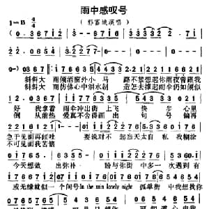 雨中感叹号_通俗唱法乐谱