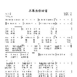 不再为你回首_歌曲简谱_词曲:萧思林 向邦瑜