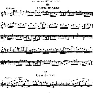 长笛曲谱 | 斯勒新老风格长笛练习重奏曲 第一部分 NO.68 NO.70 Siegfried Thiele S. 斯勒