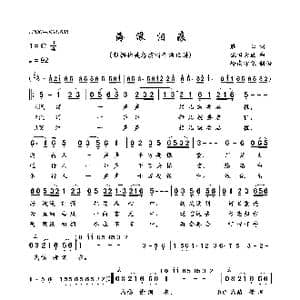 海浪泪痕_歌曲简谱_词曲:胜心 饭田景应
