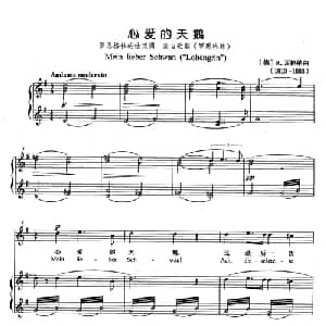 心爱的天鹅 德国 _外国歌谱_词曲: 德 R.瓦格纳