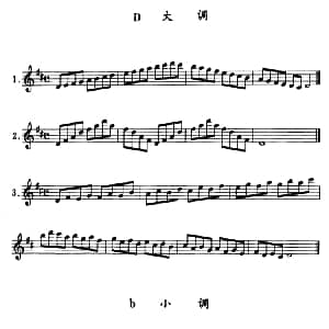 萨克斯谱 | D大调 d小调及3首练习曲