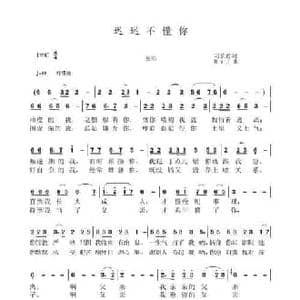 迟迟不懂你_民歌简谱_词曲:刁长育 黄永杰