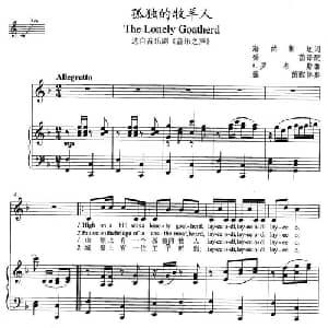 孤独的牧羊人 美国 _外国歌谱