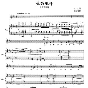 你的眼神_美声唱法乐谱_词曲:小五 孙志鸿