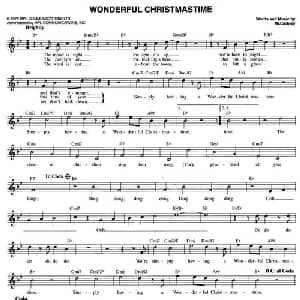 WONDERFUL CHRISTMASTIME_外国歌谱