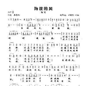海峡的风_歌谱投稿_词曲:沈尊光 石铁民 沈尊光 石铁民