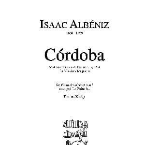 Cordoba op.232 NO.4 吉他谱 伊萨克 阿尔贝尼斯