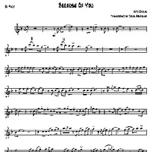 萨克斯谱 | Because Of You Bb FLAT