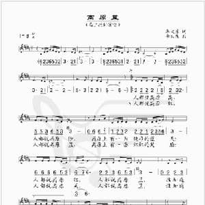 高原蓝_歌谱投稿_词曲:李大东 李大东