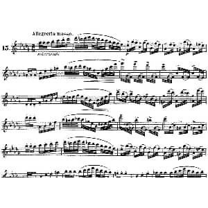 长笛曲谱 | 柯勒30首高级长笛练习曲作品75号 NO.15 Kohler 柯勒