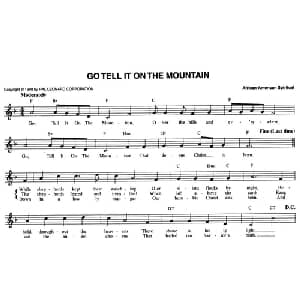 GO TELL IT ON THE MOUNTAIN_外国歌谱